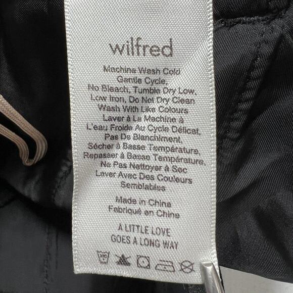 Wilfred Jallade Pant Crepe Cropped High-Waisted SIZE 00 Black Contrast Stripe - Picture 5 of 11